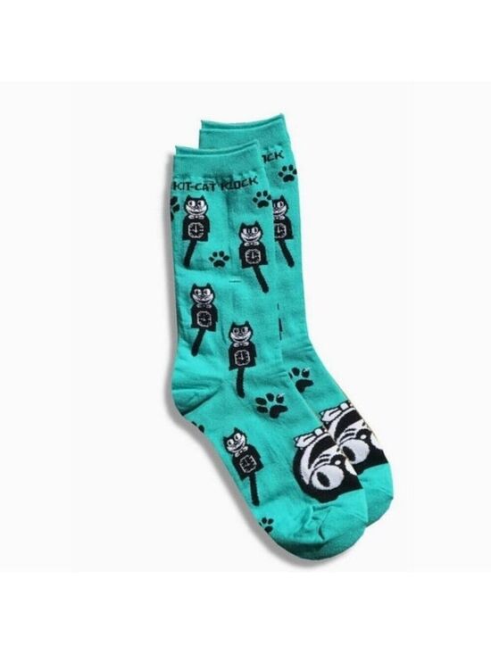 Harveys Accessories - Harveys Smiling Turquoise Kit-Cat Klock Clock Socks